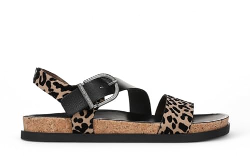 Infinity Leather Blowfish Malibu Damen Lance Leopard Braun Fußbett Sandalen von Infinity Leather