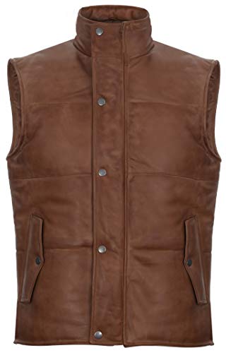 Infinity Leather Bräunen Gepolsterte Weste aus Leder Mit Puffer 2XL Infinity Leather Bräunen Gepolsterte Weste aus Leder Mit Puffer 2XL von Infinity Leather
