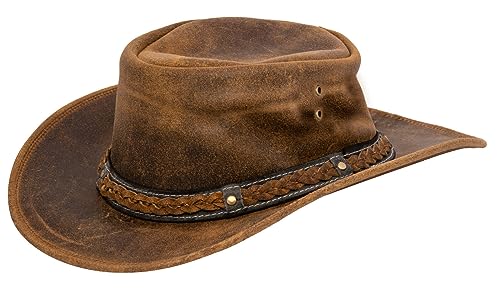 Infinity Leather Cowboy Aussie Echtes Leder Hut Australisch Bräunen Western Outback Busch Hut Infinity Leather Cowboy Aussie Echtes Leder Hut Australisch Bräunen Western Outback Busch Hut von Infinity Leather