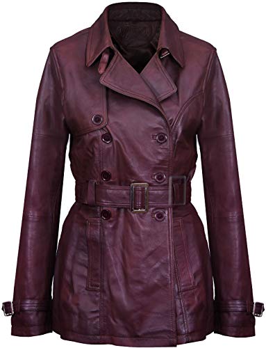 Infinity Leather Damen 3/4 Conker Braun Damen Lamm Nappa Leder Regenmantel 10 von Infinity Leather