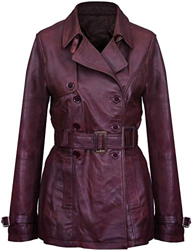 Infinity Leather Damen 3/4 Conker Braun Damen Lamm Nappa Leder Regenmantel 12 von Infinity Leather