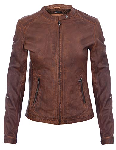 Infinity Leather Damen Bräunen Jahrgang Brando 100% Leder Radfahrer Jacke 2XL von Infinity Leather