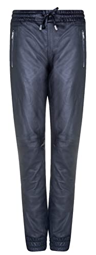Infinity Leather Damen Echtlederhose Schwarz Joggerinnen Nappa Fahren Jogginghose 20 von Infinity Leather