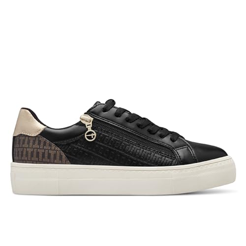 Infinity Leather Damen Schwarz Schicke Mode Stilvolle Lässige Schnür-Sneakers Infinity Leather Damen Schwarz Schicke Mode Stilvolle Lässige Schnür-Sneakers von Infinity Leather
