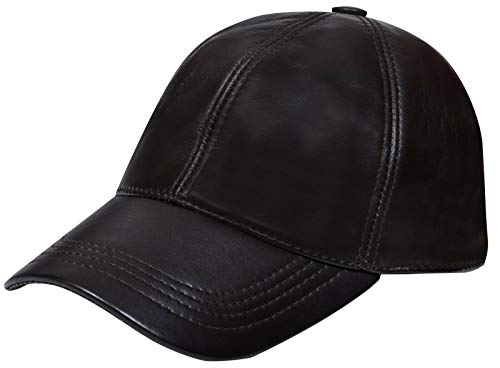 Infinity Leather Echtes Braun Nappa Leder Für Herren Und Damen Einstellbar Golf Snapback Plain Baseball Mütze von Infinity Leather