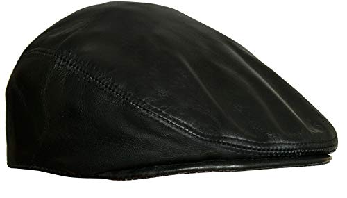 Infinity Leather Echtes Schwarz Leder Ivy Barett Zeitungsjunge Gatsby Golf Cabbie Schiebermütze XL Infinity Leather Echtes Schwarz Leder Ivy Barett Zeitungsjunge Gatsby Golf Cabbie Schiebermütze XL von Infinity Leather