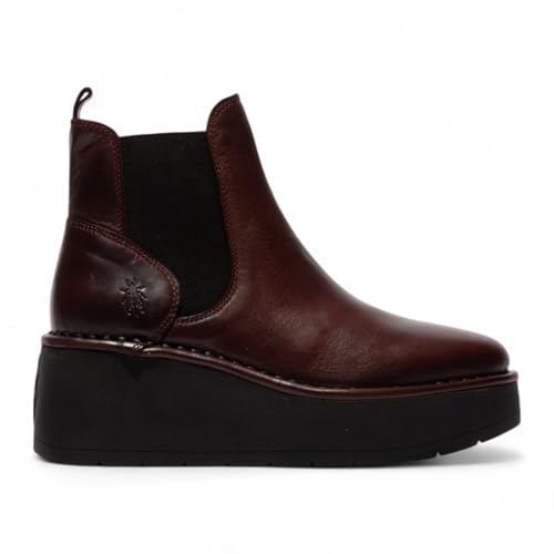 Infinity Leather Fly Damen Weinrot HELY268 Chelsea Leder Knöchel-Schlupf-Plateau-Komfortstiefel Infinity Leather Fly Damen Weinrot HELY268 Chelsea Leder Knöchel-Schlupf-Plateau-Komfortstiefel von Infinity Leather