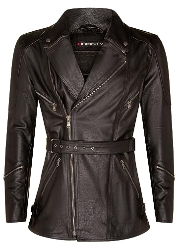 Infinity Leather Herren Cross Zip 3/4 Schwarz Leder Lang Motorrad CE Rüstung Biker Jacke Infinity Leather Herren Cross Zip 3/4 Schwarz Leder Lang Motorrad CE Rüstung Biker Jacke von Infinity Leather