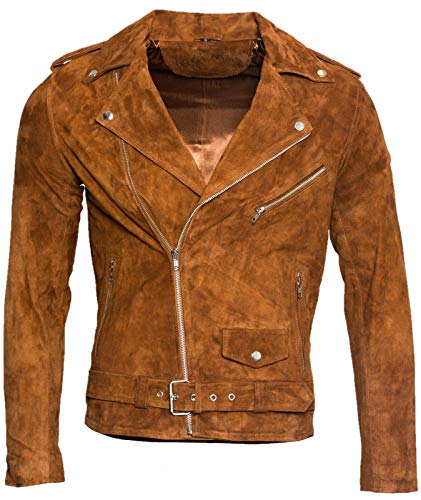 Infinity Leather Herren Klassische Brando Lässige Bräunen Wildleder Radfahrer M Infinity Leather Herren Klassische Brando Lässige Bräunen Wildleder Radfahrer M von Infinity Leather