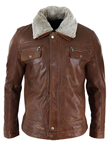Infinity Leather Herren Lederjacke 100% Echtleder Braun Schwarz Schaffell Kragen Kurz Reißverschluss Schafsleder Jacke Infinity Leather Herren Lederjacke 100% Echtleder Braun Schwarz Schaffell Kragen Kurz Reißverschluss Schafsleder Jacke von Infinity Leather
