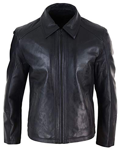 Infinity Leather Herren Lederjacke 100% Echtleder Schwarz Braun Reißverschluss Klassisch Weiches Napa von Infinity Leather