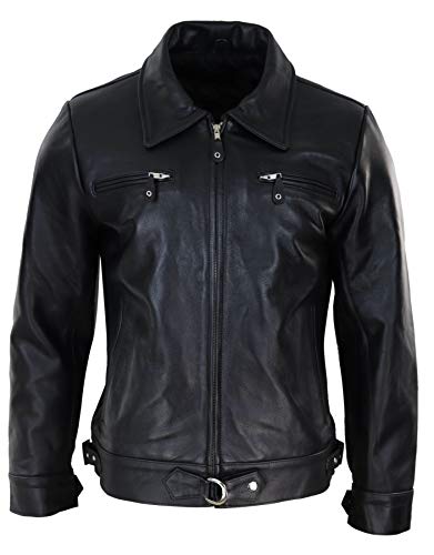 Infinity Leather Herren Lederjacke 100% Echtleder Schwarz Braun Vintage Retro Design von Infinity Leather