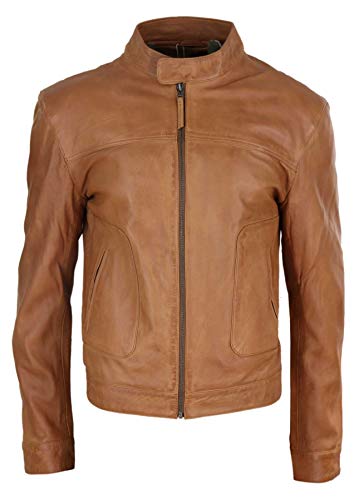 Infinity Leather Herren Lederjacke 100% Echtleder Schwarz Klassisch Retro Design Biker Stil von Infinity Leather