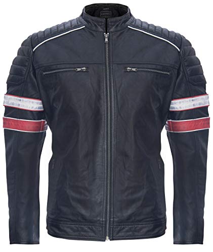 Infinity Leather Herren Rennen Bikerjacke Aus Schwarzem Leder 2XL von Infinity Leather