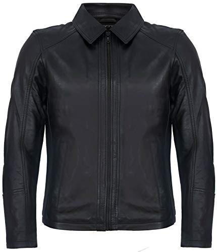 Infinity Leather Herren Smarte Schwarz Klassisch Leder Harrington Bikerjacke L von Infinity Leather
