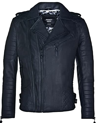 Infinity Leather Herrenjacke 100% Echtleder Brando Biker Design Steppjacke Legerer Stil 3XL Infinity Leather Herrenjacke 100% Echtleder Brando Biker Design Steppjacke Legerer Stil 3XL von Infinity Leather