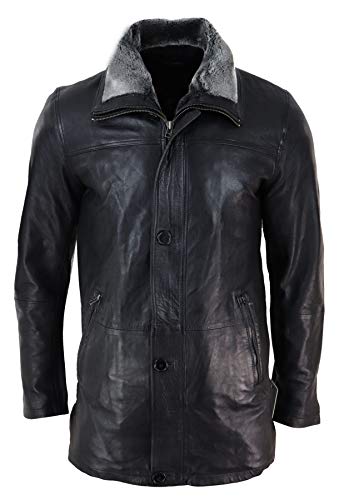 Infinity Leather Herrenjacke 100% Echtleder Schwarz 3/4 Länge Klassisch Retro Vintage Design von Infinity Leather