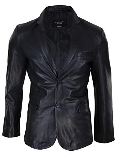 Infinity Leather Herren Lederjacke 100% Echtleder Braun Slim Fit 2 Knopf Blazer Design Vintage Retro Infinity Leather Herren Lederjacke 100% Echtleder Braun Slim Fit 2 Knopf Blazer Design Vintage Retro von Infinity Leather