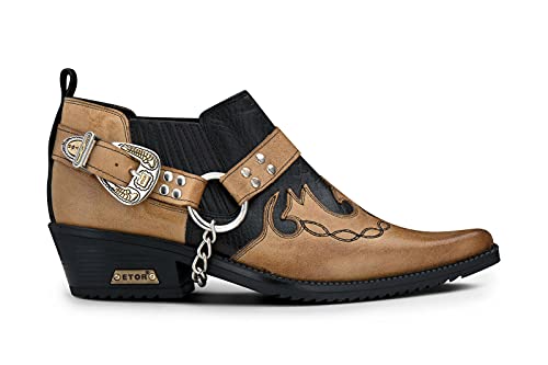 Infinity Leather Herrenschuhe Krokodilleder Imitat Echtleder Cowboy Tanzen Schuhe Biker Design von Infinity Leather