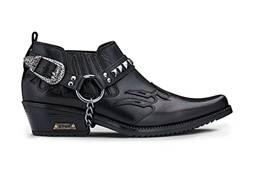 Infinity Leather Herrenstiefel Echtleder Cowboy Tanzen Schuhe Metalschnalle Krokodilmuster Punk RCK Still von Infinity Leather