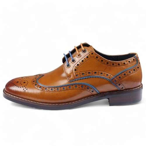 Infinity Leather Klassische Brogue-Lederschuhe für Herren in Braun – Simon von Infinity Leather