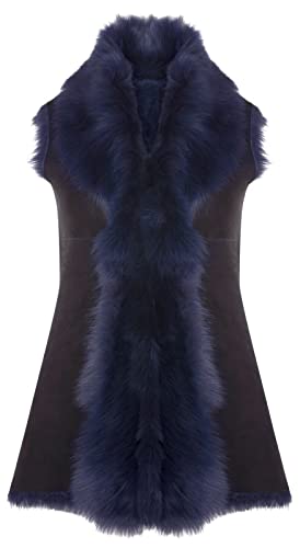 Infinity Leather Marineblaue Damen Weste aus Weichem Echtem Toscana-Schaffell Leder Infinity Leather Marineblaue Damen Weste aus Weichem Echtem Toscana-Schaffell Leder von Infinity Leather