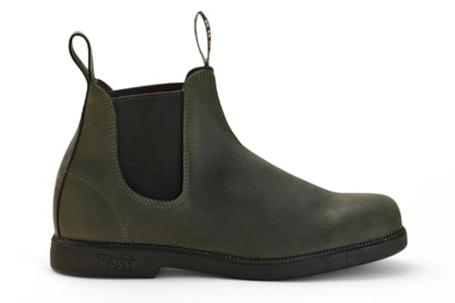 Infinity Leather Rossi Booma 607 Olivgrüne Chelsea-Stiefeletten aus australischem Leder für Unisex von Infinity Leather