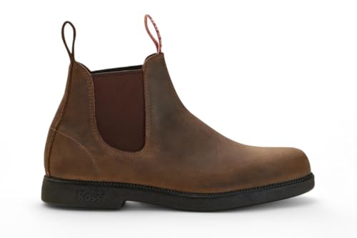 Infinity Leather Rossi Booma 607 Rustikale Braune Chelsea Stiefeletten aus Australischem Leder, Unisex von Infinity Leather