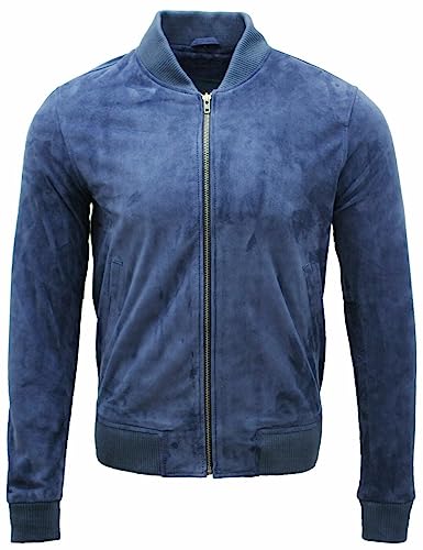 Infinity Leather Unendlichkeit Männer Varsity Blau Leder Wildleder Bomberjacke S Infinity Leather Unendlichkeit Männer Varsity Blau Leder Wildleder Bomberjacke S von Infinity Leather