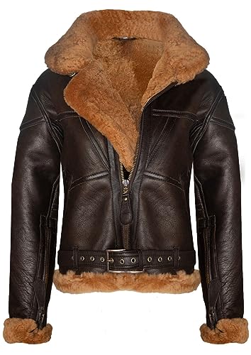 Infinity Leather WWII Damen RAF Braun Ingwer Schafsfell Aviator Fliegen Lederjacke XL Infinity Leather WWII Damen RAF Braun Ingwer Schafsfell Aviator Fliegen Lederjacke XL von Infinity Leather