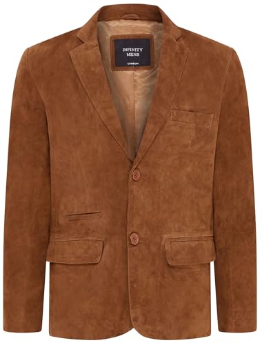 Italienischer Blazer Jackenmantel aus Weichem Echtem Wildleder Für Herren von Infinity Leather