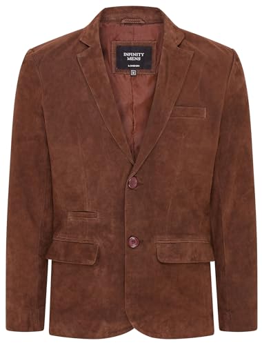 Italienischer Blazer Jackenmantel aus Weichem Echtem Wildleder Für Herren von Infinity Leather