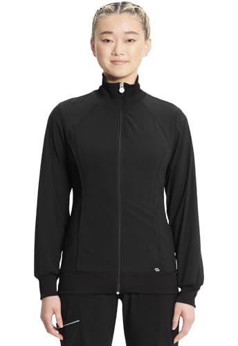Infinity Cherokee Damen Aufwärmjacke Zip Front, schwarz, X-Klein von Infinity