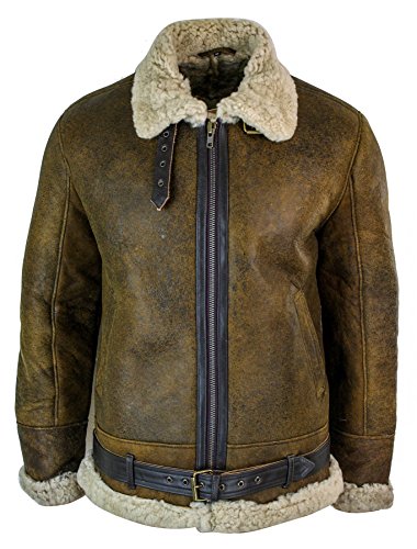 Infinity Leather Herren Lederjacke 100% Echtleder Schaffell Braun Creme Piloten Aviator Stil Schafsleder Jacke Infinity Leather Herren Lederjacke 100% Echtleder Schaffell Braun Creme Piloten Aviator Stil Schafsleder Jacke von Infinity Leather