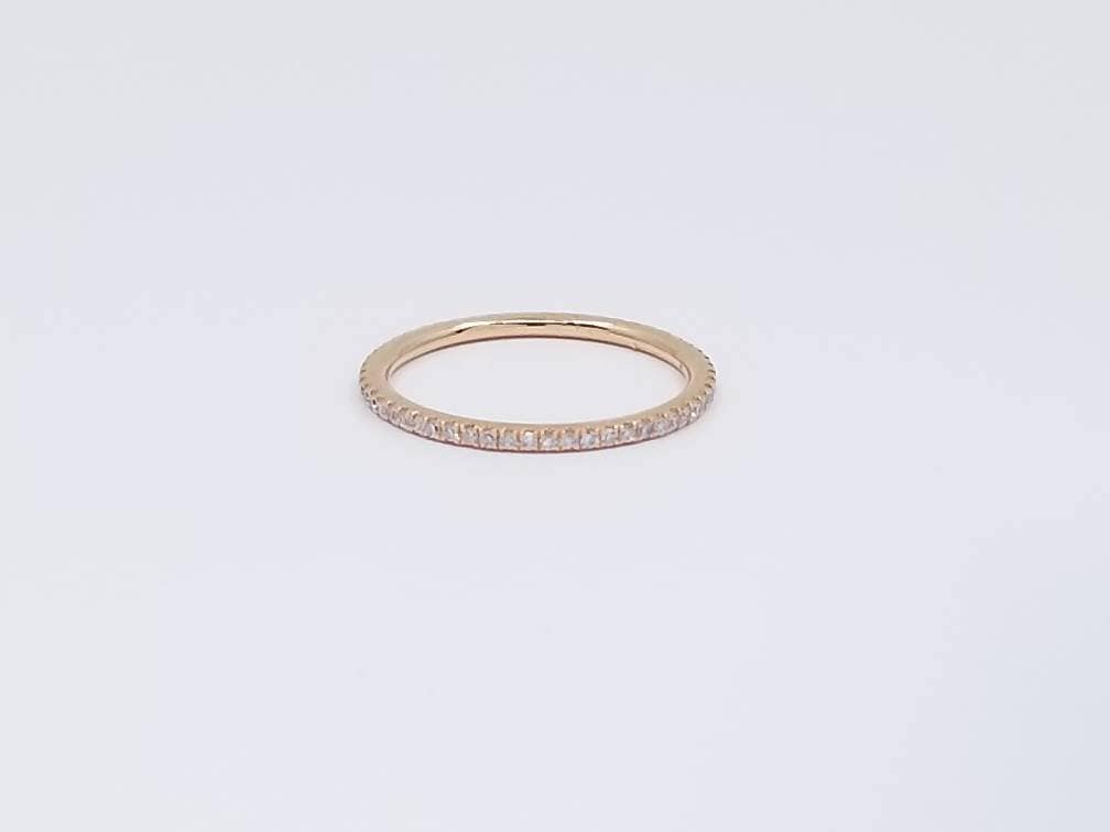 14K Rosegold Diamant Ring 0.65Ct Massivgold Band von InfinityJewelsCo