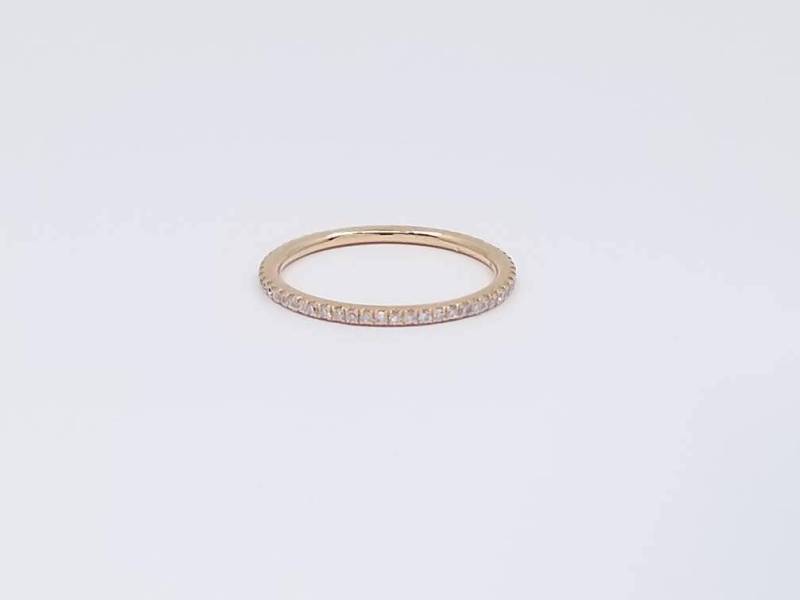 14K Rosegold Diamant Ring 0.65Ct Massivgold Band von InfinityJewelsCo