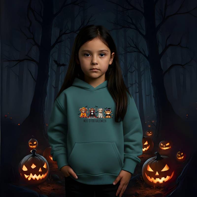 Moo Halloween Kinder Hoodie - Bio Baumwolle Lustiger Kuh Pullover Geschenk Für Jungen & Mädchen Kapuzenpulli Moo Halloween Kinder Hoodie - Bio Baumwolle Lustiger Kuh Pullover Geschenk Für Jungen & Mädchen Kapuzenpulli von InfinitypodShop