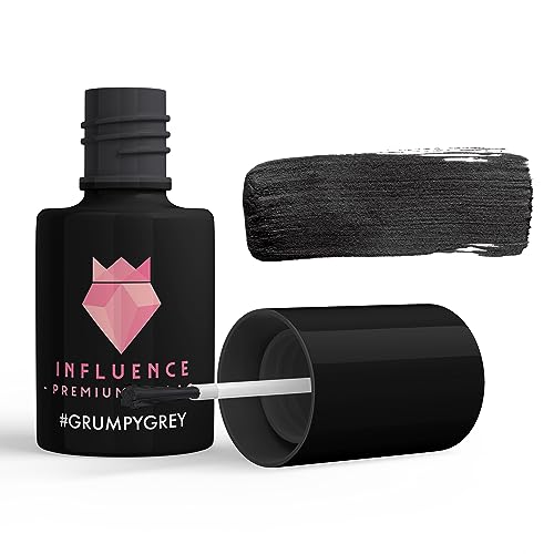 Influence Premium gellac Nail polish glitter pastel matte #GRUMPYGREY von Influence Premium Gellac