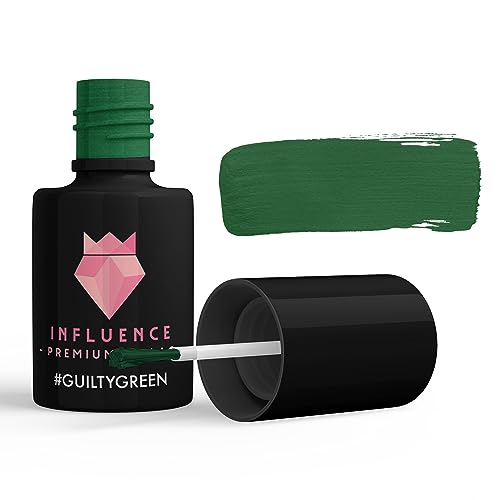 Influence Premium gellac Nail polish glitter pastel matte #GUILTYGREEN von Influence Premium Gellac