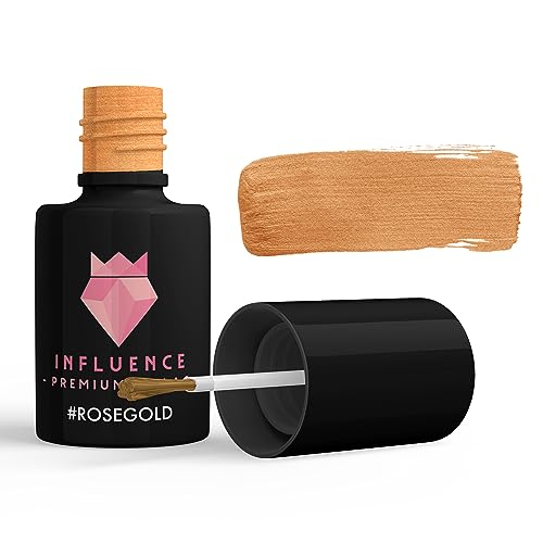 Influence Premium gellac Nail polish glitter pastel matte #ROSEGOLD von Influence Premium Gellac