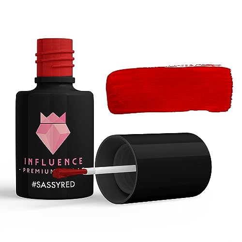 Influence Premium gellac Nail polish glitter pastel matte #SASSYRED von Influence Premium Gellac