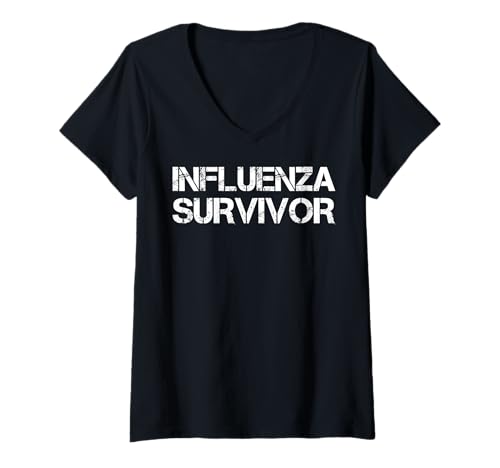 Damen Influenza-Überlebender T-Shirt mit V-Ausschnitt Damen Influenza-Überlebender T-Shirt mit V-Ausschnitt von Influenza Survivor Apparel