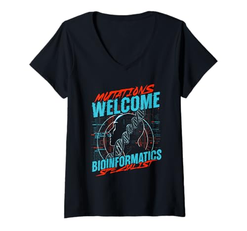 Damen Bioinformatik Analyst Bioinformatics Specialist T-Shirt mit V-Ausschnitt Damen Bioinformatik Analyst Bioinformatics Specialist T-Shirt mit V-Ausschnitt von Informatik Informationstechnologie Programmierer