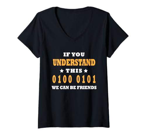 Damen Informatiker Programmierer Nerd IT Binär Zahlensystem Humor T-Shirt mit V-Ausschnitt Damen Informatiker Programmierer Nerd IT Binär Zahlensystem Humor T-Shirt mit V-Ausschnitt von Informatiker Nerd Coder Programmierer Design