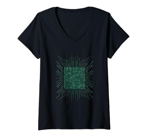 Damen Binär Programmier Software Code - Informatiker T-Shirt mit V-Ausschnitt Damen Binär Programmier Software Code - Informatiker T-Shirt mit V-Ausschnitt von Informatiker Programmierer Entwickler