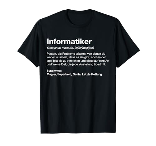 Informatiker Programmierer PC Fan Freak Geschenke - Lustiges Nerd T-Shirt für Männer - Schwarz, S - Retro, Halbarm, Pullover, Winter von Informatiker Programmierer PC Fan Freak Geschenke