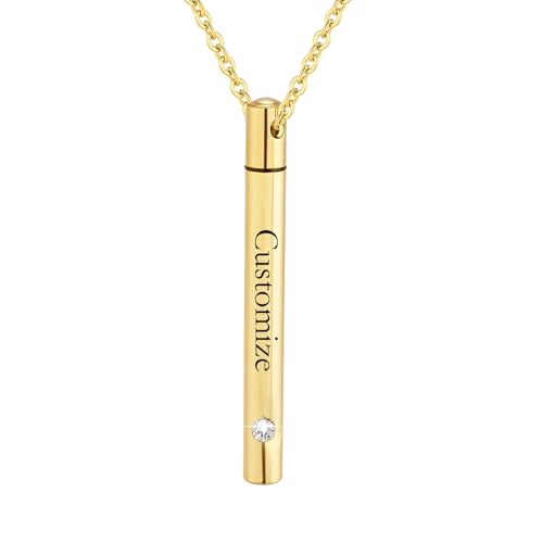 InfuMemo Personalisierbare Urnen-Halsketten für Asche – Edelstahl-Zylinder-Einäscherungsschmuck für Frauen mit Mini-Andenken, Urne, Gedenk-Asche, Schmuck, personalisierte Halsketten, gravierte Namen InfuMemo Personalisierbare Urnen-Halsketten für Asche – Edelstahl-Zylinder-Einäscherungsschmuck für Frauen mit Mini-Andenken, Urne, Gedenk-Asche, Schmuck, personalisierte Halsketten, gravierte Namen von InfuMemo