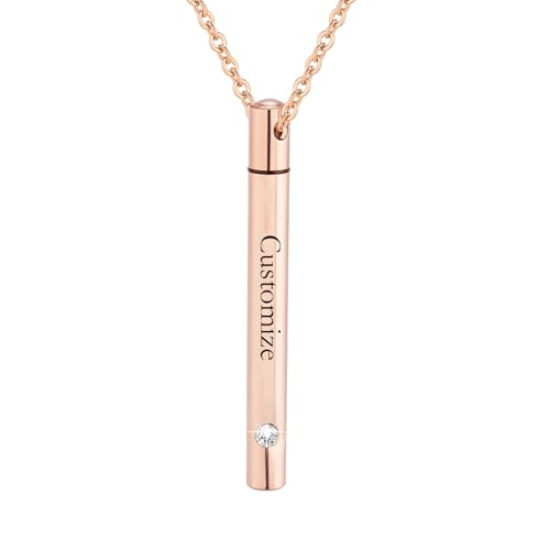 InfuMemo Personalisierbare Urnen-Halsketten für Asche – Edelstahl-Zylinder-Einäscherungsschmuck für Frauen mit Mini-Andenken, Urne, Gedenk-Asche, Schmuck, personalisierte Halsketten, gravierte Namen InfuMemo Personalisierbare Urnen-Halsketten für Asche – Edelstahl-Zylinder-Einäscherungsschmuck für Frauen mit Mini-Andenken, Urne, Gedenk-Asche, Schmuck, personalisierte Halsketten, gravierte Namen von InfuMemo