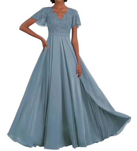 Infuness Chiffon Brautmutterkleider Halbarm V Ausschnitt Ballkleid Lang Formelle Abendkleid Infuness Chiffon Brautmutterkleider Halbarm V Ausschnitt Ballkleid Lang Formelle Abendkleid von Infuness