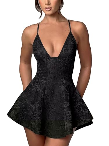 Infuness Homecoming Satin Kurzes Ballkleid Für Teenager Stickerei Satin Kurze Cocktailpartykleider V-Ausschnitt Mini Party Kleider von Infuness